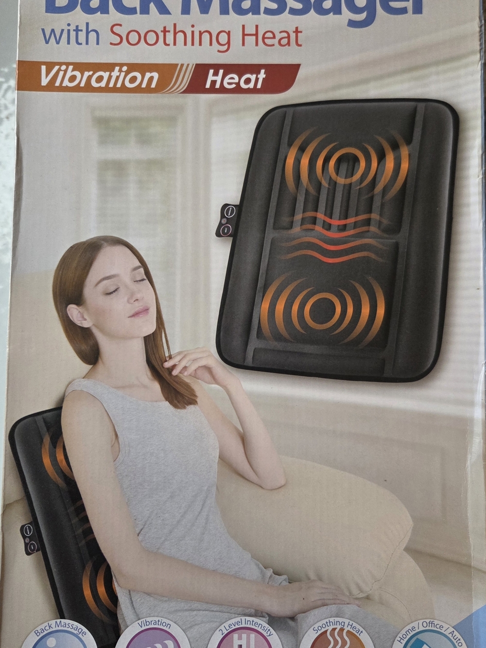 Back Massager with Soothing Heat - Black